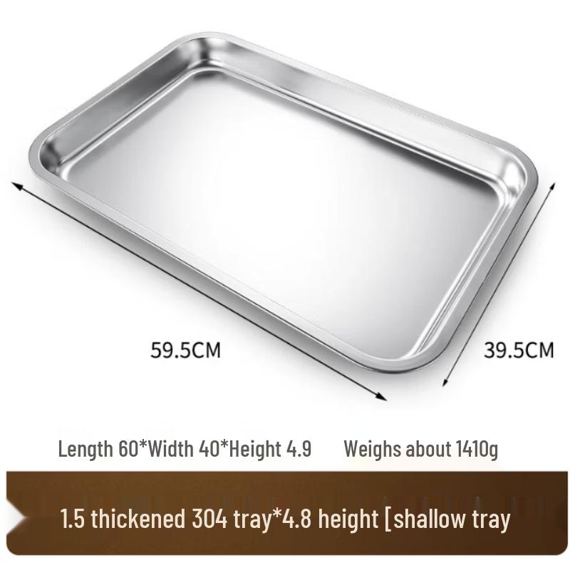 SIEZYOL Commercial 304 Stainless Steel Rectangular Steaming Tray