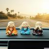 Charming 4 Resin Little Monk Statues for Home Decoration Calming Ambiance and Thoughtful Gift