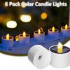 6pcs Romantic LED Candle  Lamp Waterproof Terrace Lamp Creative Solar Tea Lights  Halloween Festival