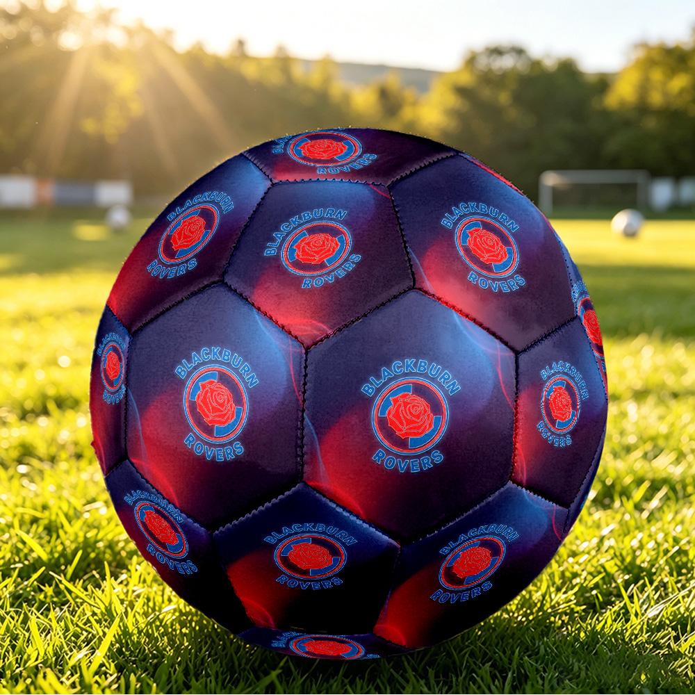 Blackburn Rovers Football Stampato Taglia 5 Pallone da Calcio BFootball, Antiscivolo Pallone da Calcio per Partite Adulti Souvenir per Tifosi di Calcio