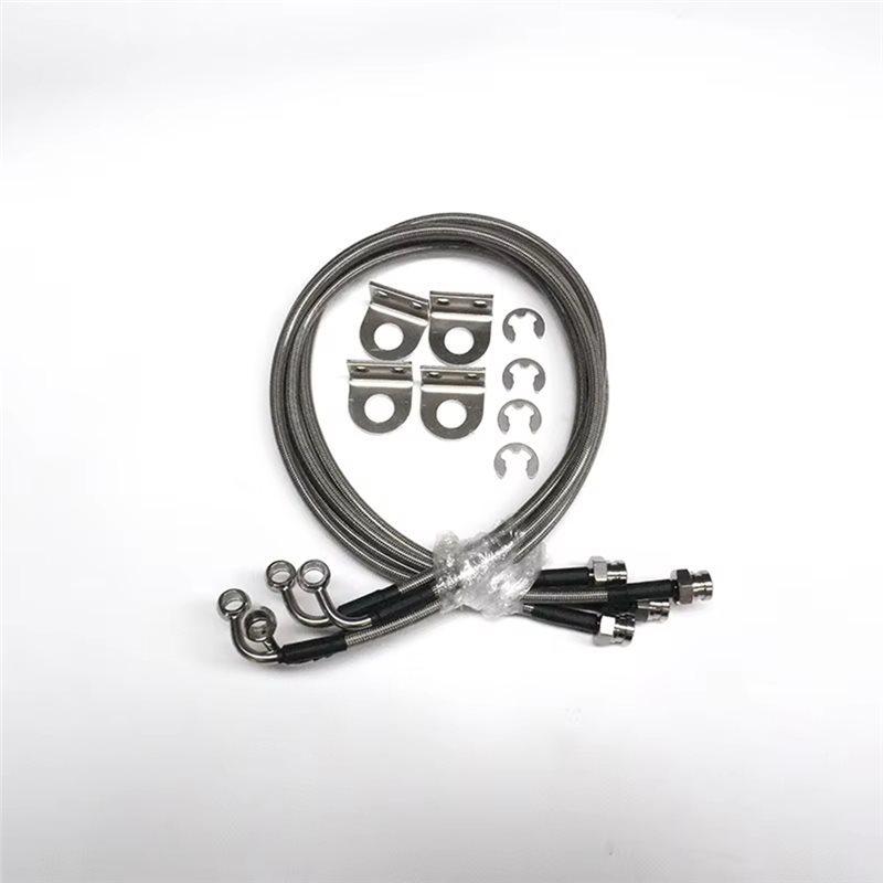 Oil Hose Accessories For Jeep Wrangler JK JL 2007-2025 Brake Hose Kit Braided Stainless Steel Pipe Line