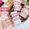 8-piece New Sweet Pink-rose Fabric Bow Hair Clips Set for Girls. Soft Texture, Girlish Style, Perfect for Daily school.Versatile