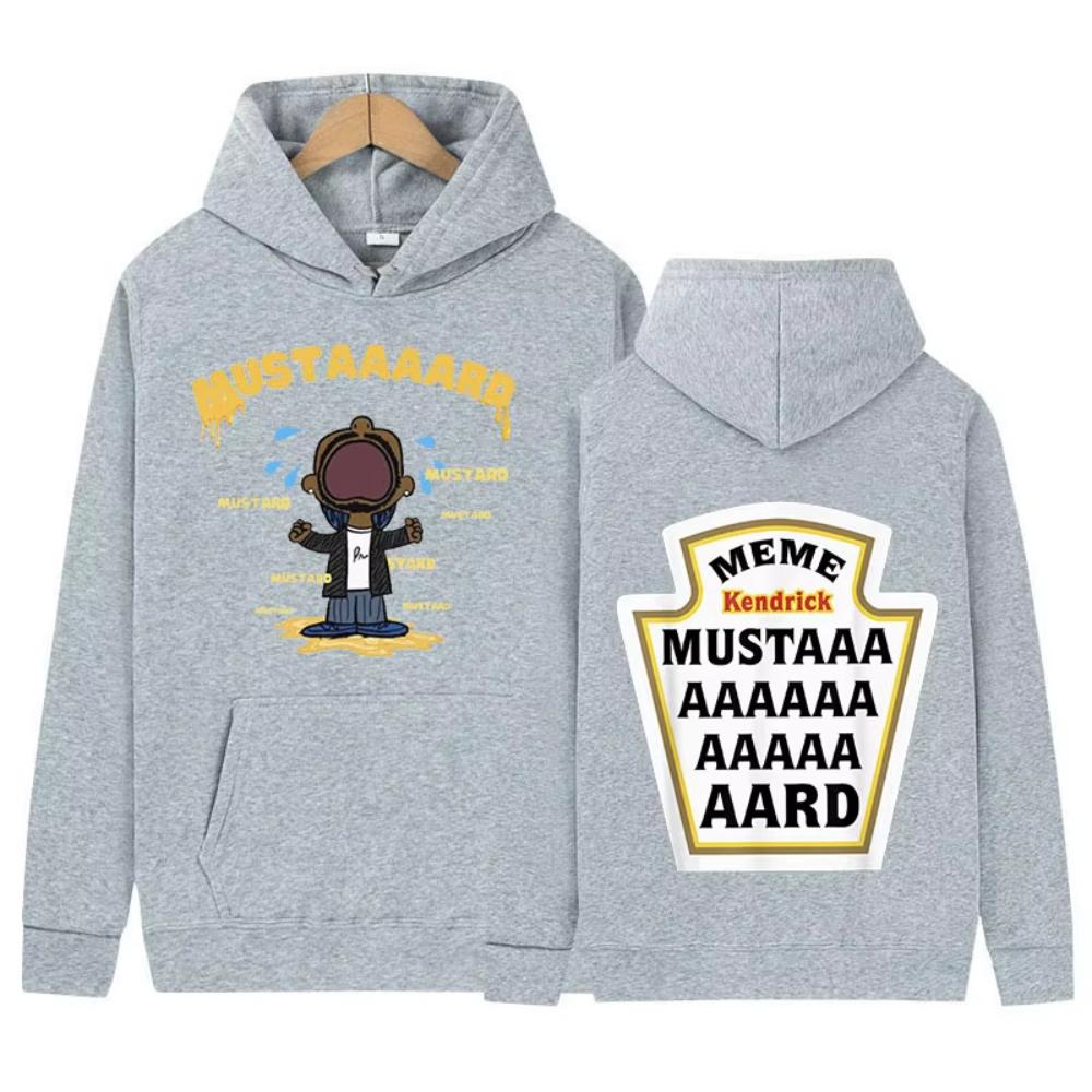 Felpa con Cappuccio Grafica Kendrick Lamar Segno Giallo Uomo Donna Retro Alta Qualità Moda Felpa Abbigliamento Largo Felpa con Cappuccio