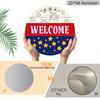 2D Flat Aluminum Independence Day Style Welcome Sign Wall Decoration, Available In Various Sizes, Firework Pattern. Suitable for Living Rooms