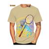 Casual Badminton Sports T Shirt Men's Cartoon Cool Graphic Short Sleeve T Shirts 3d Print Daily Casual Fashion Activity Tee Tops