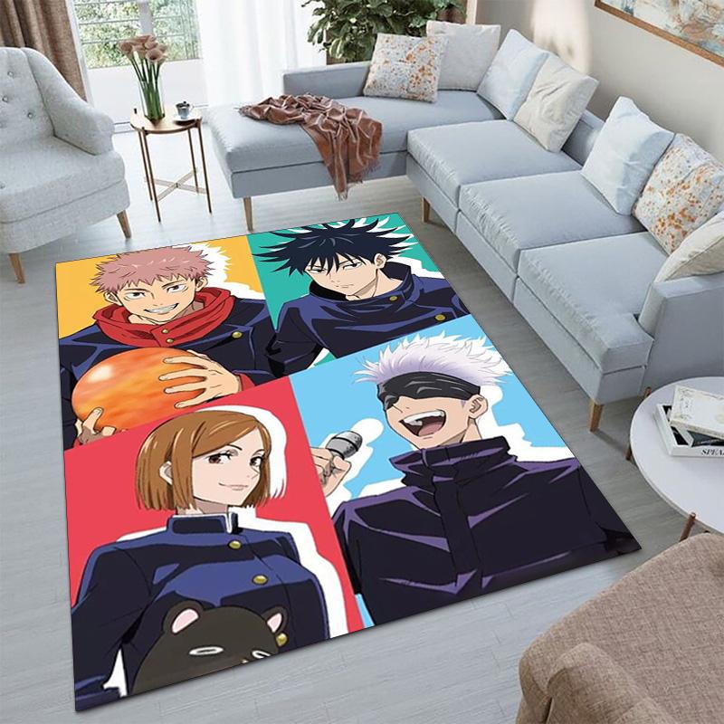 Jujutsu Kaisen Characters Home Carpet Office Decorative Carpet For Living Room Bedroom Door Mat Floor Rug Computer Chair Area Rug