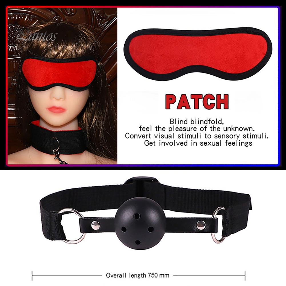 Puntos Sex Toys Set 8Pcs Adult Bondage Handcuffs Footcuffs Whip Blindfold Massager SM