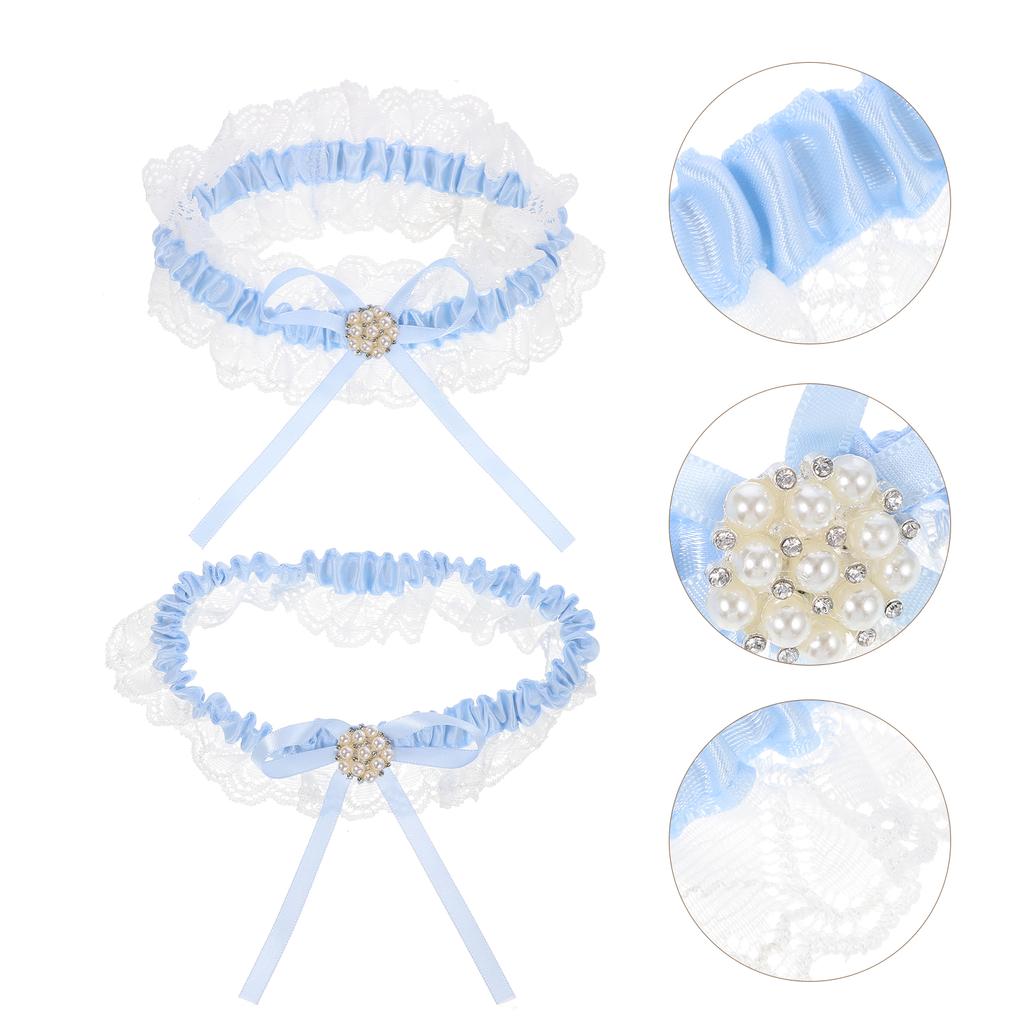 Wedding for Bride Lace Garters Supplies Bow Tie Leg Bowknot Bridesmaid