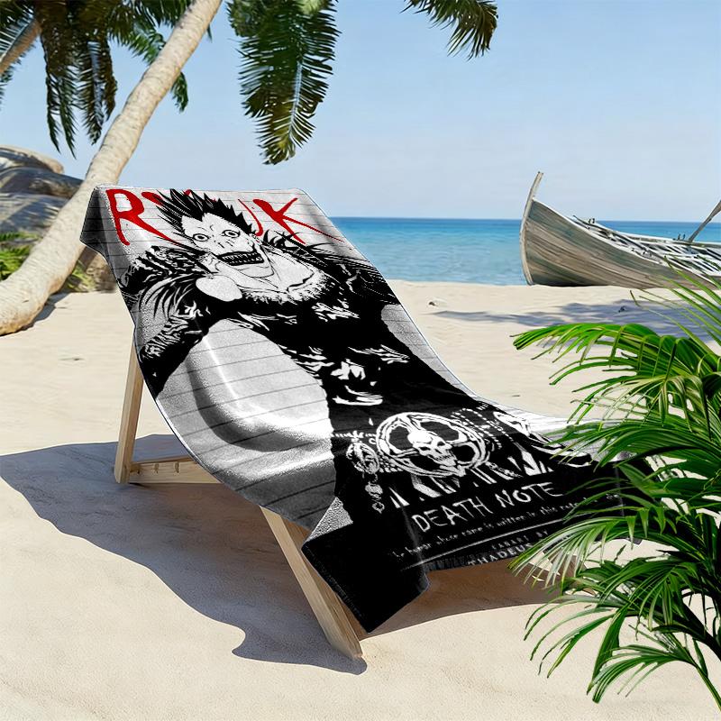 Ryuk Death Note Print Beach Towel, Large Soft Quick Dry Towel for Beach Camping Swimming