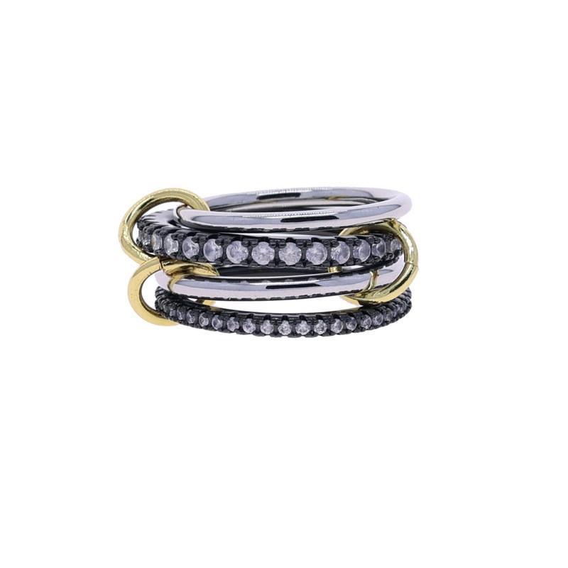 Stackable Zircon Rings Set High Quality Versatile Creative Womens Finger