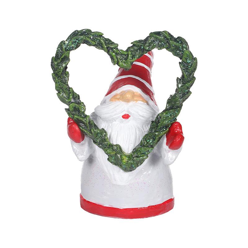 Christmas decorations - Garden Elf Dwarf Faceless Santa Claus resin figurine