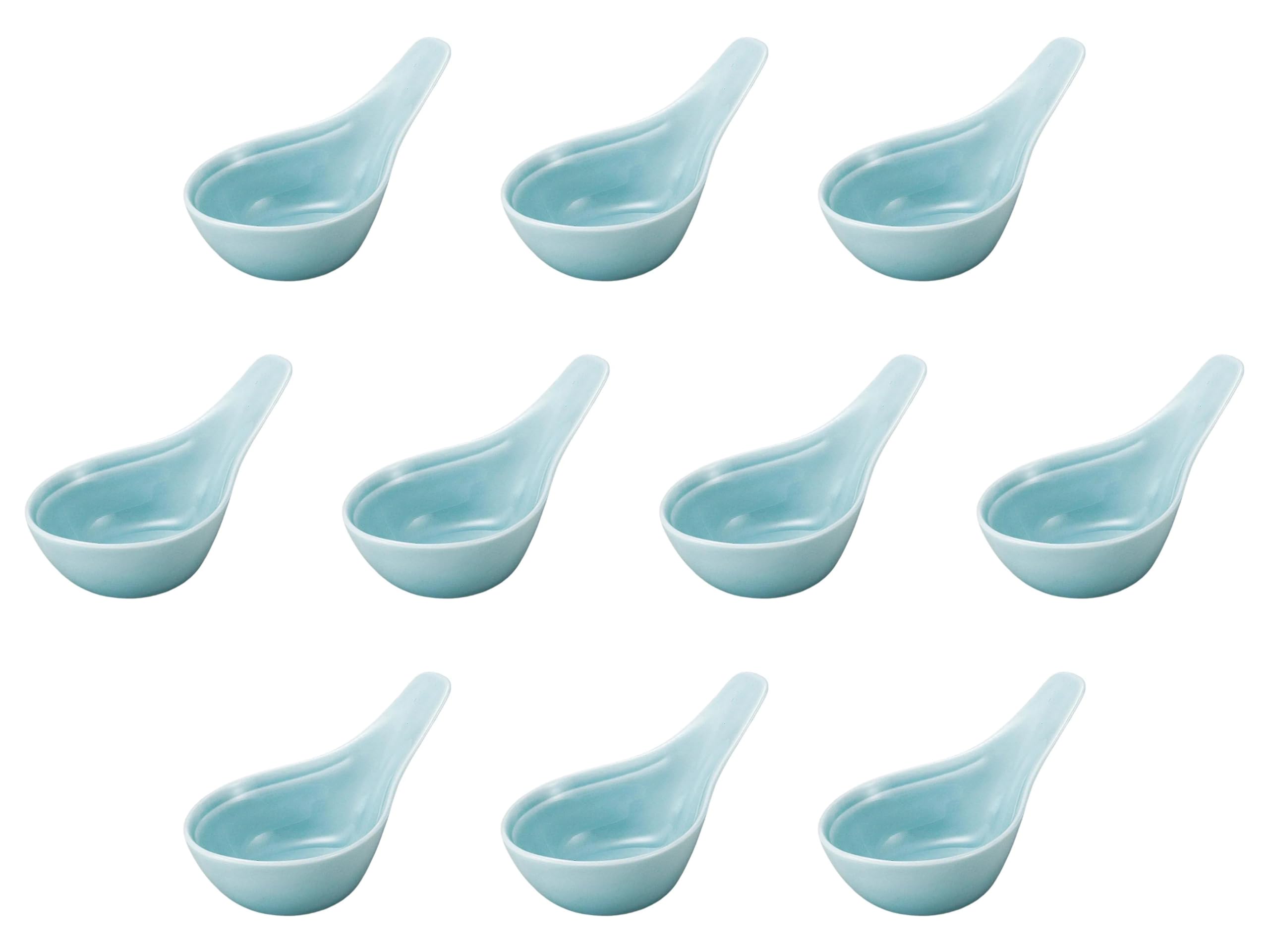 

Set of 10 Celadon Xiaolongbao Delicacies x 6 x 5 Delicacies Setomonohonpo Spoons, [12 cm]