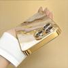 Gold Marble Stone Pattern Metallic Paint Glass Phone Case For iPhone 17 16 15 14 13 12 11 Pro Max 14 15 Plus 17 Air 16E Cover