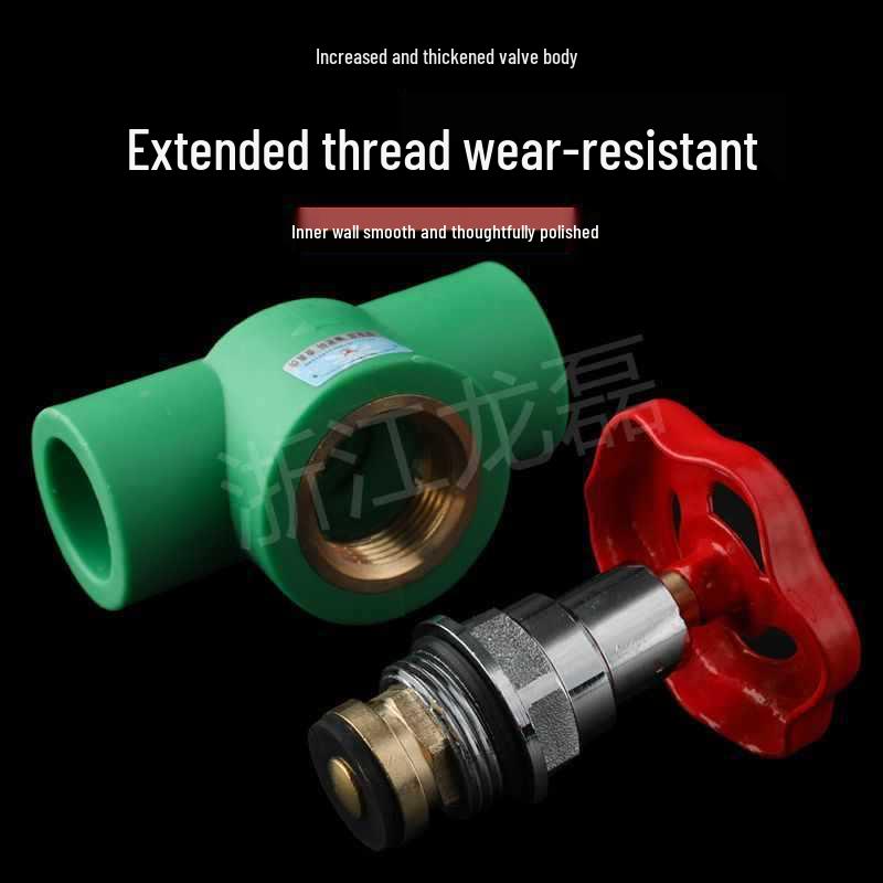 PPR Rising Stem Stop Valve with Copper Core for Water Pipe Fittings