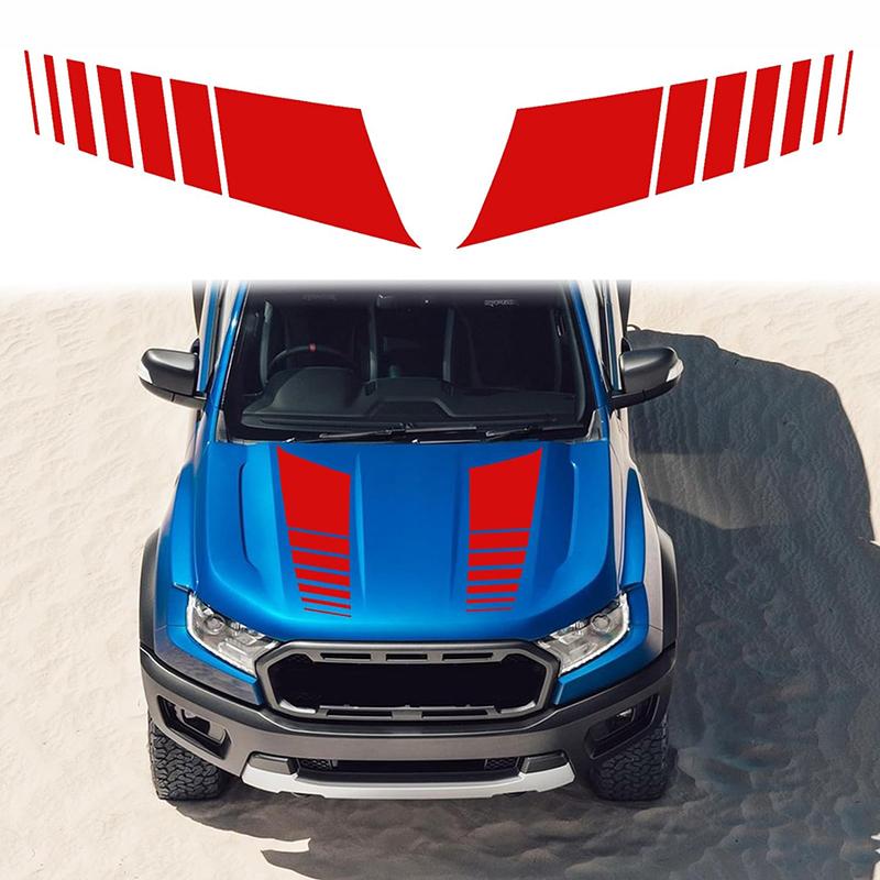 2pcs Car Hood Stripe Stickers For Car Hood Bumper Vinyl Decals For Racing Stripes Bumper Decals For Car And Truck Hood Decals
