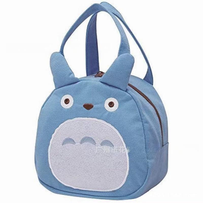 Anime Hayao Miyazaki Totoro Lunchtassen Schattig Hoge Capaciteit Draagbare Lunchbox Picknick Voedsel Warmtebehoud Handvat Bento Tas