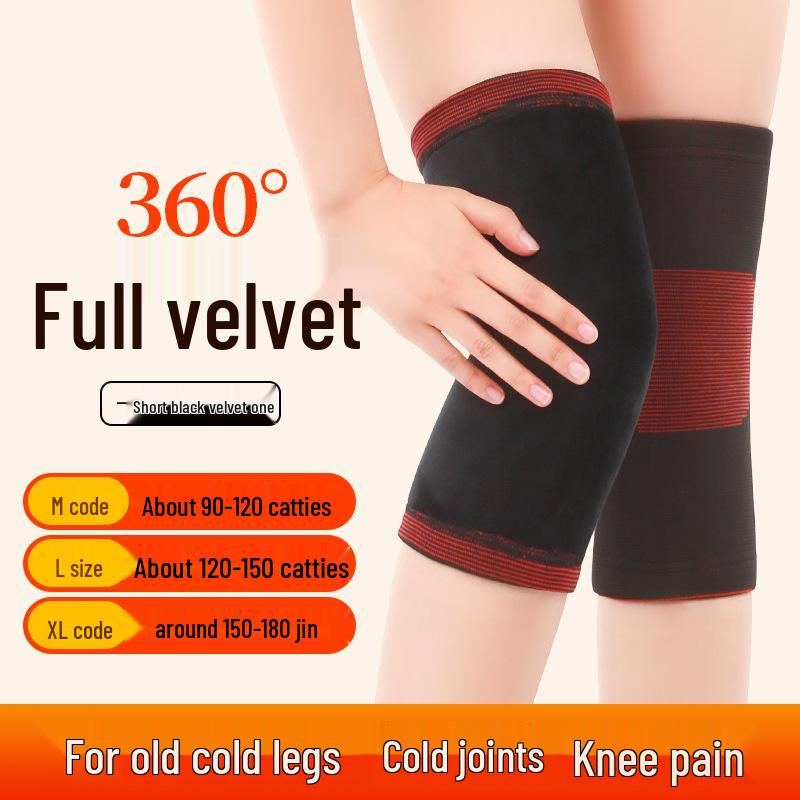 Fleece-Lined Knee Sleeves for Elderly: Warm, Thick, Seamless Cold Protection for Joints in Winter