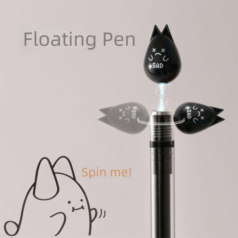 Student Stationery Magnetic Suspension Pen Portable Long Pen Cap Gel Pens