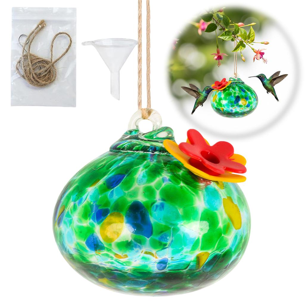 Window Hummingbird Feeder with Suction Cups Small Hummingbird Feeder Flower Feeding Ports Hanging Bird Feeder for Outside Window