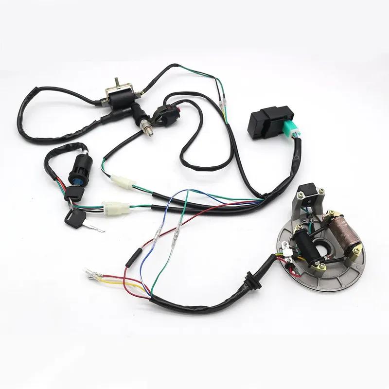 USERX Universal Wiring Loom Harness Kill Switch Ignition Coil CDI Spark Plug Magneto coil Stato