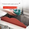 Barrière d'eau Protection anti-éclaboussures pour évier de cuisine Bande en silicone Lavabo Bol à vaisselle Plan de travail Ventouse Bouchon d'eau