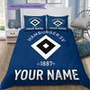 Biancheria da letto HSV con nome personalizzato, Set piumone Copripiumone Federa Regalo di compleanno per la casa(1 * copripiumino + 2 * federa, senza nucleo) -HE68