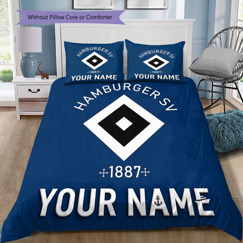 Biancheria da letto HSV con nome personalizzato, Set piumone Copripiumone Federa Regalo di compleanno per la casa(1 * copripiumino + 2 * federa, senza nucleo) -HE68