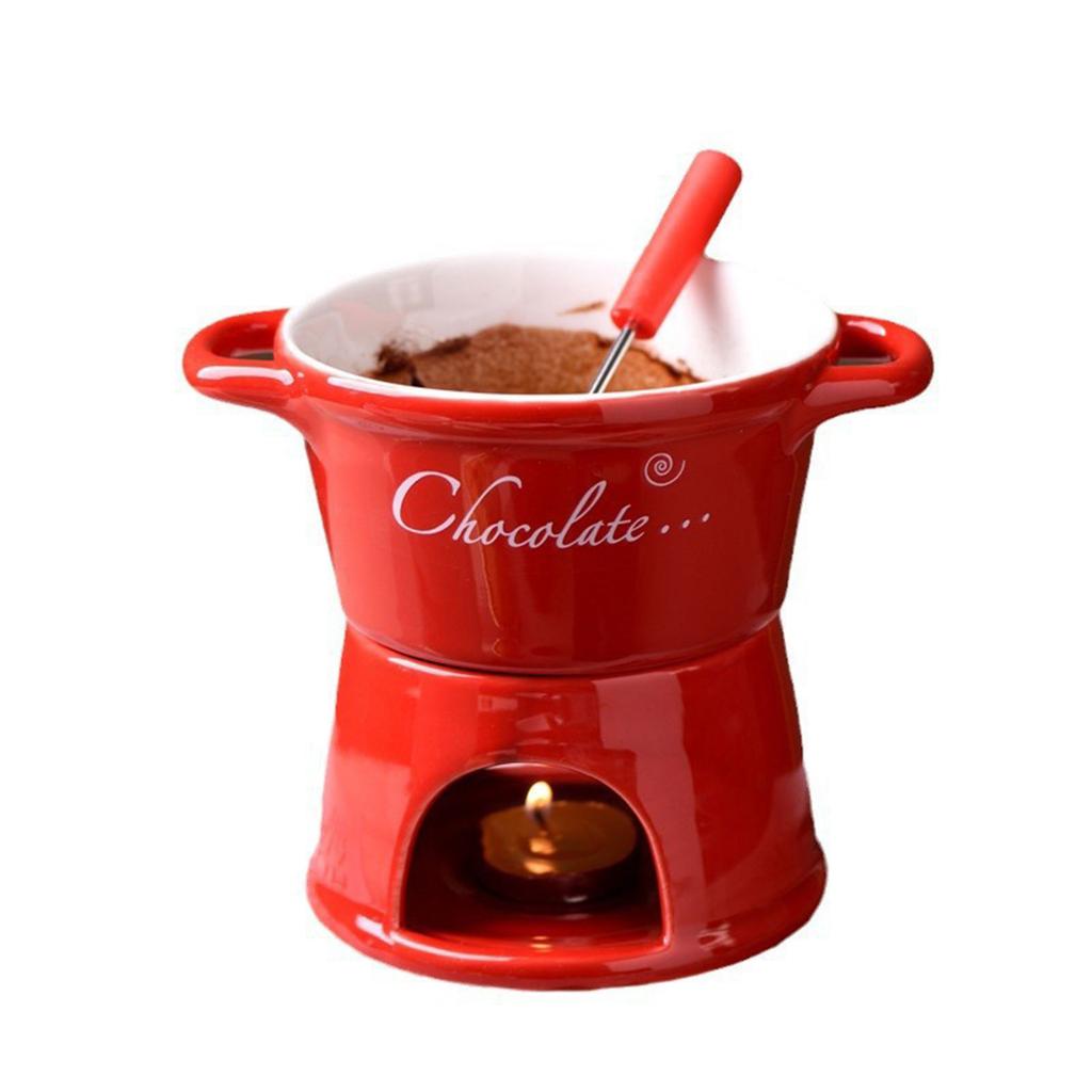 Ceramic Dipping Bowl With Even Heat Distribution For Chocolate Caramel Melting Suitable For Social Event
