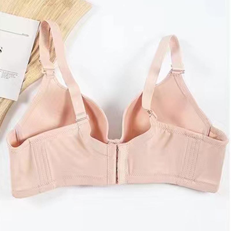 Roupa Íntima de Recolhimento Sem Costura Top Ajustável de Suporte Sutiã Anti-Flacidez Confortável para Mulheres Cor Sólida Sutiã Fino