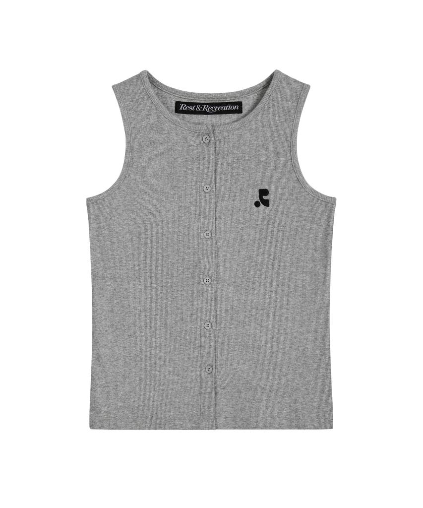 REST&RECREATION Sleeveless Cardigan - Gray