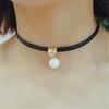 Ruili Pearl Neck Ring Retro Collar Women's Japan and Korea Harajuku Pendant Leather Short Neck Chain Trend Accessories