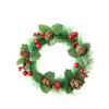 Umělý květinový vánoční věnec Zelený listový svícen Vánoční věnec