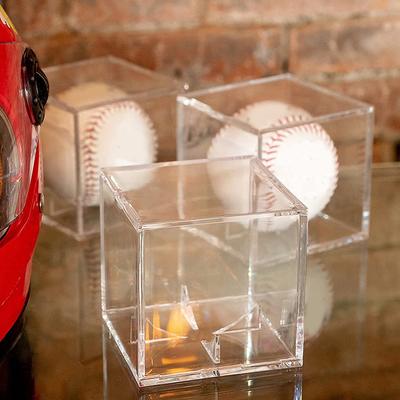 Clear Baseball Box Display Acrylic Transparent Baseball Organizer Case Dustproof UV Protection Perfit For Memorable Collection