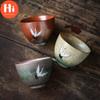 Hi Ceramic Master Tea Cup Household Retro Kung Fu Drinkware Office Teacups Chinese Hand Painted Crane Tea Bowl Pottery Water Mug
