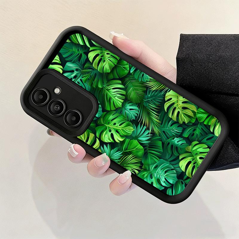 Phone Case for Samsung Galaxy A17 A16 A15 A14 A13 Summer Plants Green Leaf A56 A36 A26 A55 A35 A25 A54 A34 A24 A53 A33 A23 A07 A