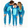 Matching Family Outfits - Striped Print Family Matching Hooded Zip-Up Onesie Loungewear
