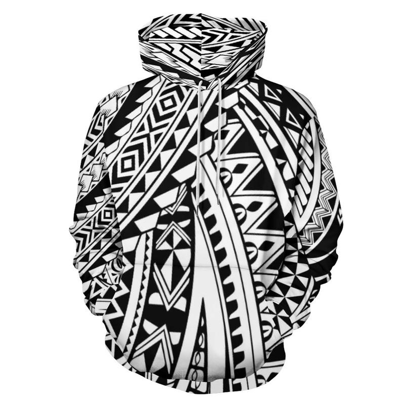 New 3D Polynesian Tattoo Lapu Sun Tribal Graphic Hoodies For Man Women Fashion Hoody Cool Pullovers Streetwear Clothing Harajuku