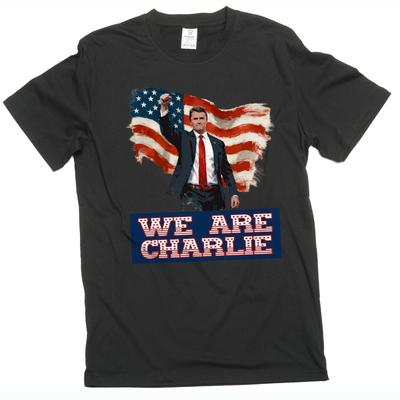 C.K T-Shirt Uomo Donna Magliette Top Memoriale di Charlie Kirk Siamo Charlie Maglietta Patriottica USA