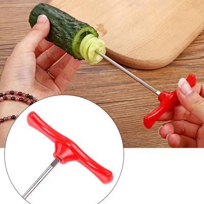 1pc Manual Spiral Screw Slicer Plastic Steel Wire Potato Vegetables Knife Carving Tool