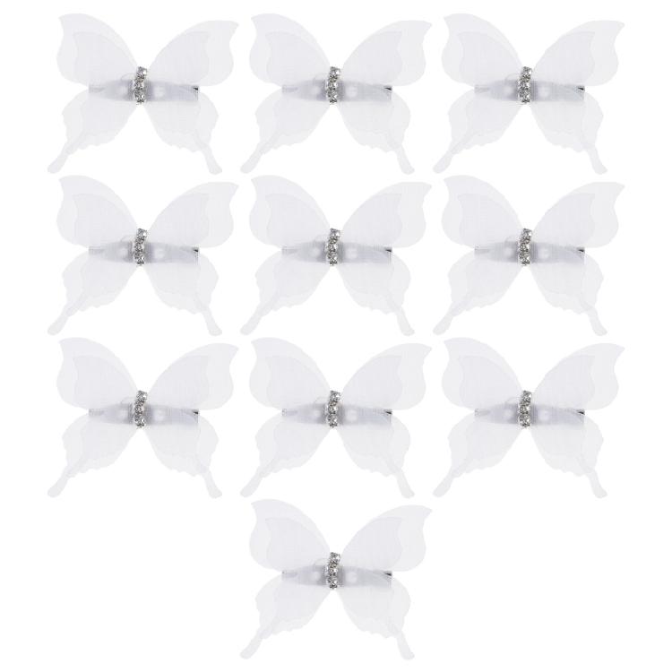 10Pieces Sheer Butterfly Pin Curtain Decorative Safety Pin For Wedding Party and Bedroom Decoration Curtain Accessory