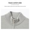 LUOZI Men's Stand Collar Half-Zip Cashmere Sweater