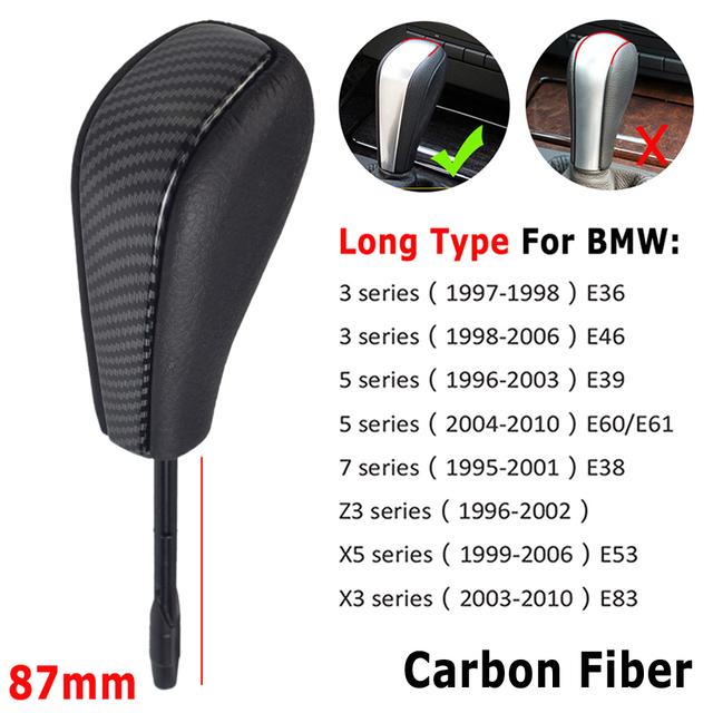 For BMW E39 E46 E53 E60 E61 E63 E64 E83 E81 E82 E87 E90 E91 E92 Original Quality Car Automatic Gear Shift Knob ABS Leather