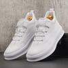 Scarpe Nuove da Uomo Scarpe Casual in Pelle Verniciata Colore di Tendenza High Top Piatte Scarpe da Skateboard Giovanili Street con Lacci Sneaker