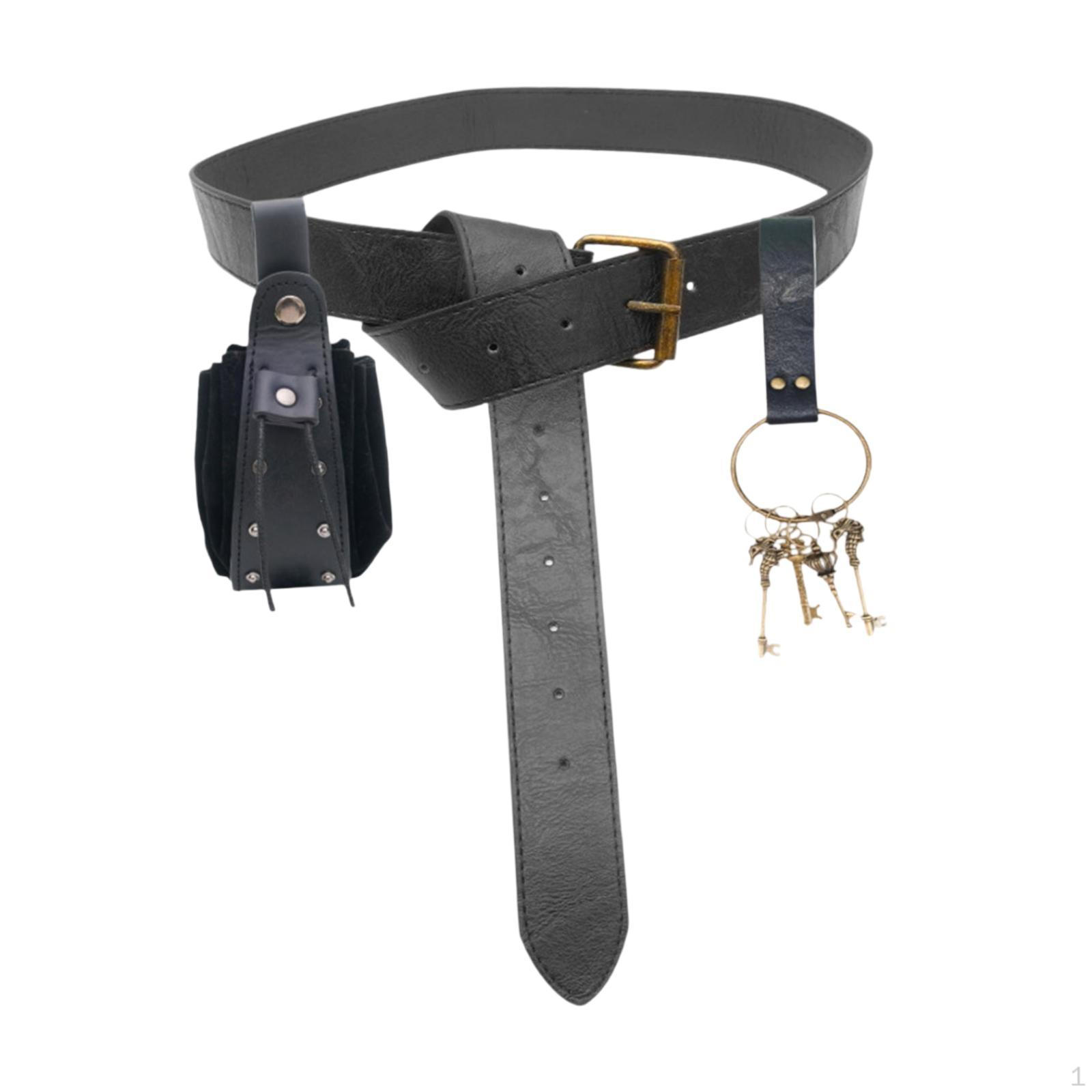 

Belt Pouch Waist Bag Costume Props Medieval for Travel Festival Men коричневий