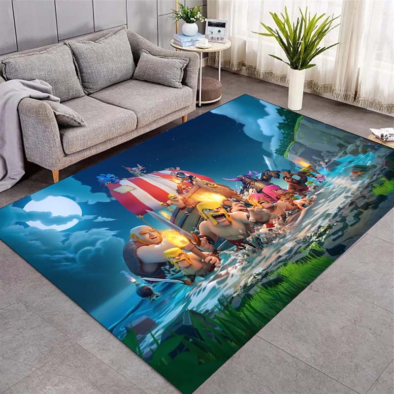 Game Archer Mage Character Print Area Rug Dark Blue Background Floor Carpet Game Fans Living Room Bedroom Home Decor Mat