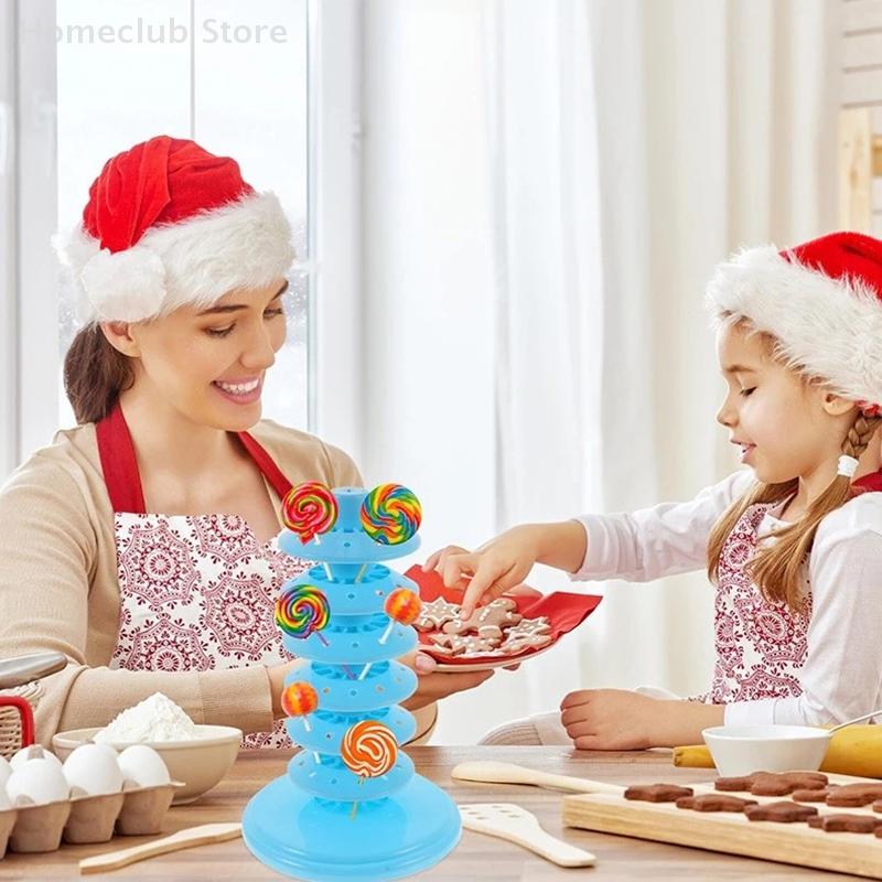 5/8/10 Layer Lollipop Display Stand Cake Pops Holder Tabletop Rack Candy Bar Wedding Decorative Desktop Multi-function
