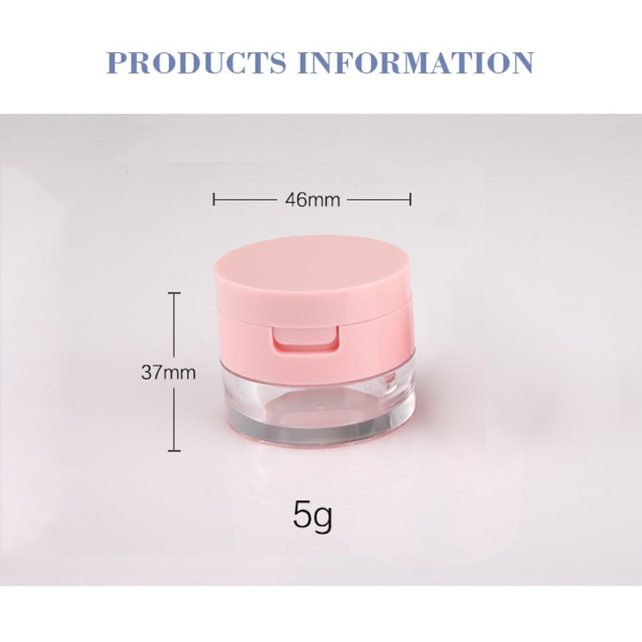 5g Compact Portable Loose Powder & Honey Powder Makeup Case with Powder Puff, Equipped with Mirror, Travel Container