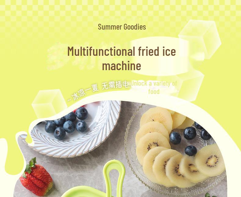 Máquina casera para hacer hielo frito y yogur: un regalo de verano compacto y sin enchufes para niños.