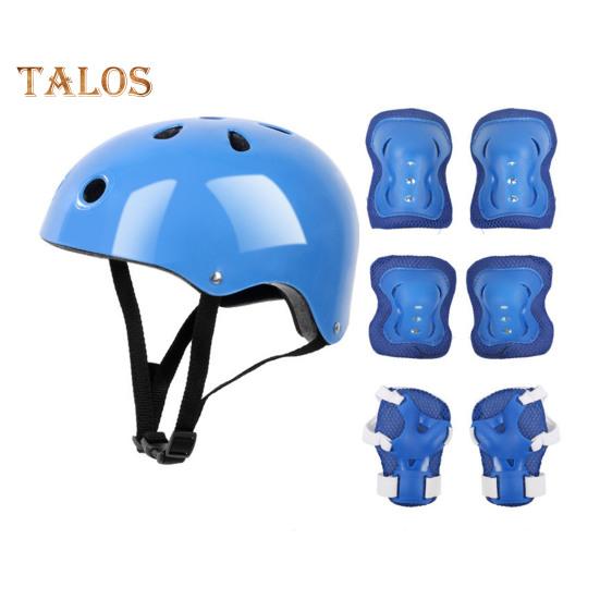 7ks/sada Dětská sada ochranných pomůcek na bruslení Kolečkové brusle Skateboard Kolo Cyklistická koloběžka Nastavitelná přilba Kolenní chránič loktů Chránič zápěstí