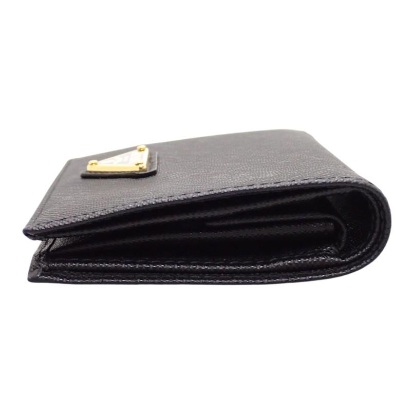 Prada 1MV204_QHH_F0002 Bifold Wallet Black Safiano Women